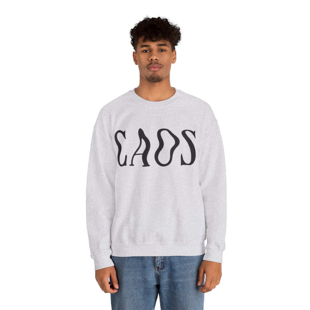 ORVIAN — Chaos Cat Crewneck, Reversed Lettering & Rebel Cat Graphic Unisex Heavy Blend