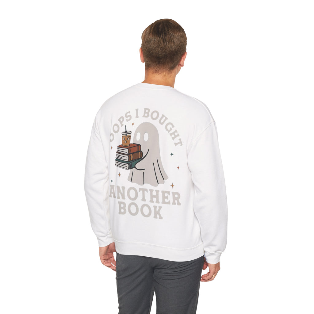 ORVIAN — Fall Into a Good Book Ghost Crewneck, Cozy Autumn Book Lover Unisex Heavy Blend