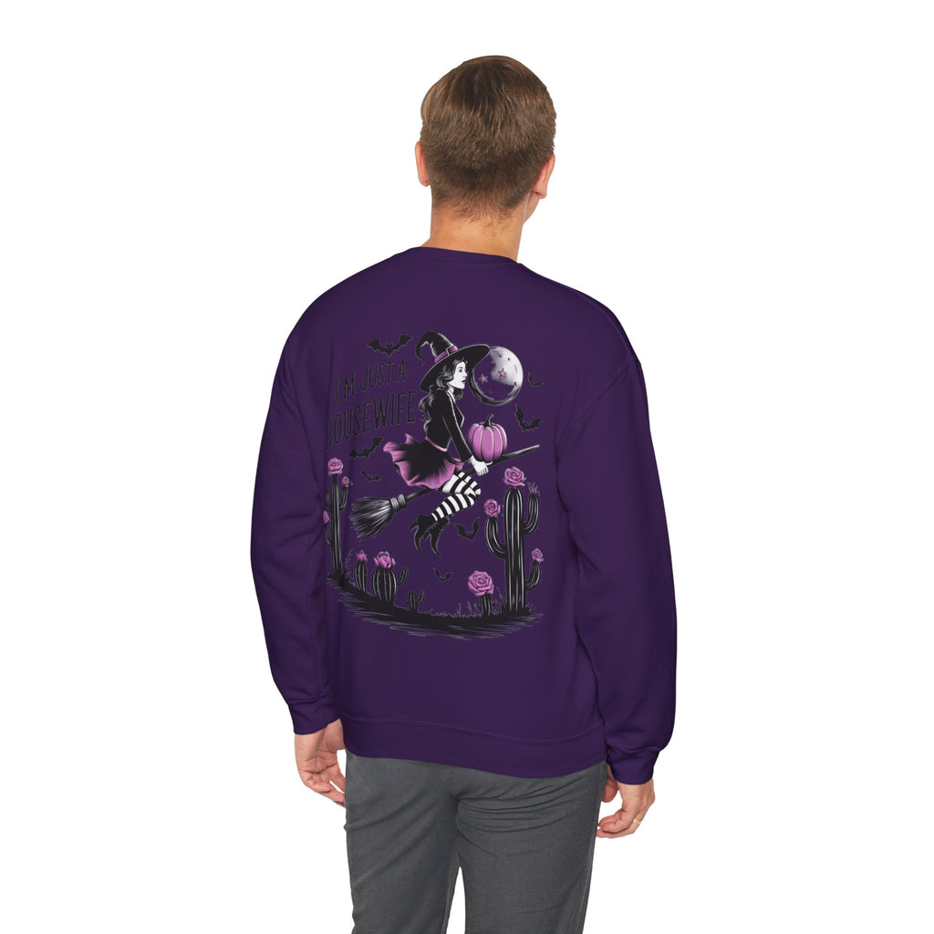 ORVIAN — Witch Please & I'm Just a Housewife Witch Crewneck, Magical Cauldron Unisex Heavy Blend