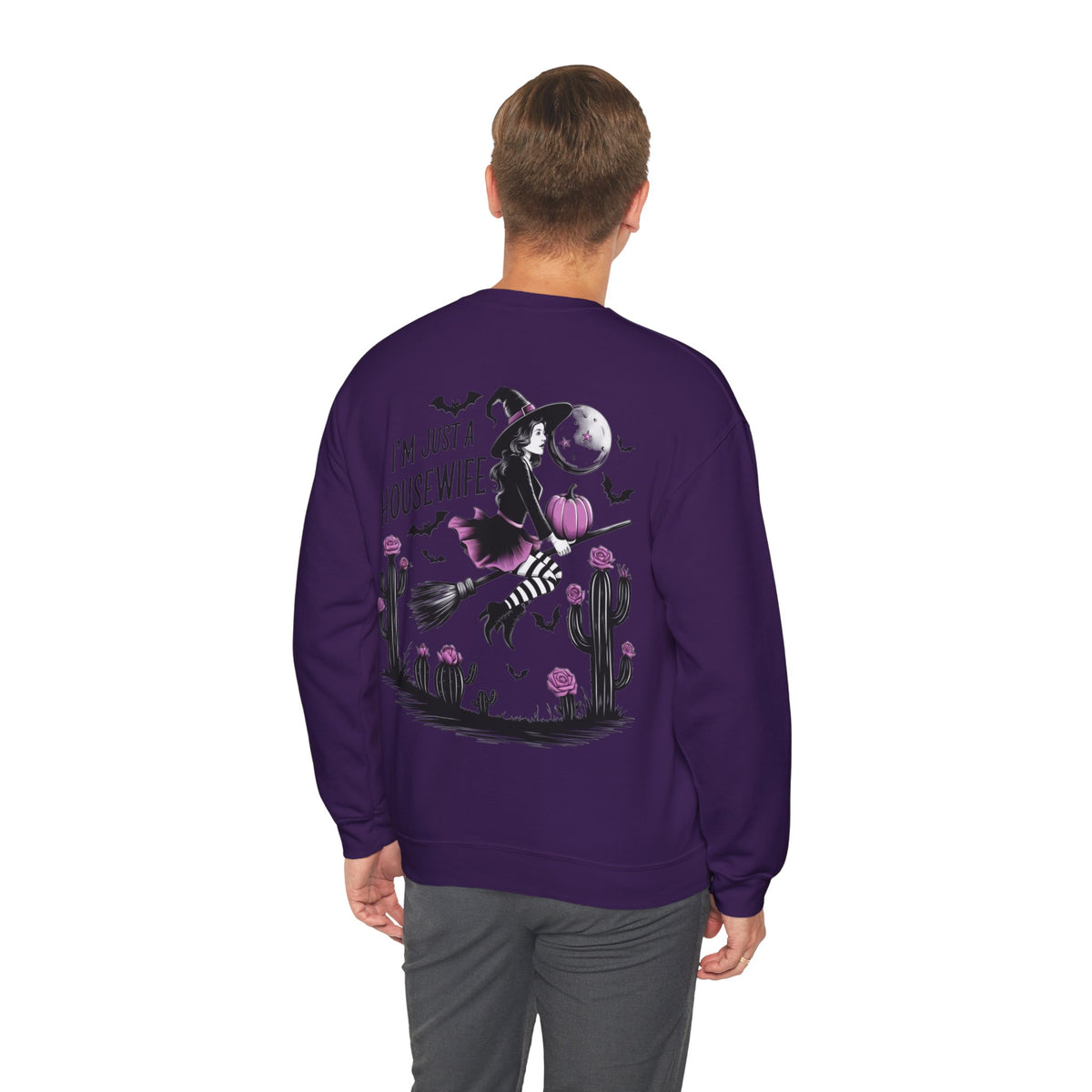 ORVIAN — Witch Please & I'm Just a Housewife Witch Crewneck, Magical Cauldron Unisex Heavy Blend