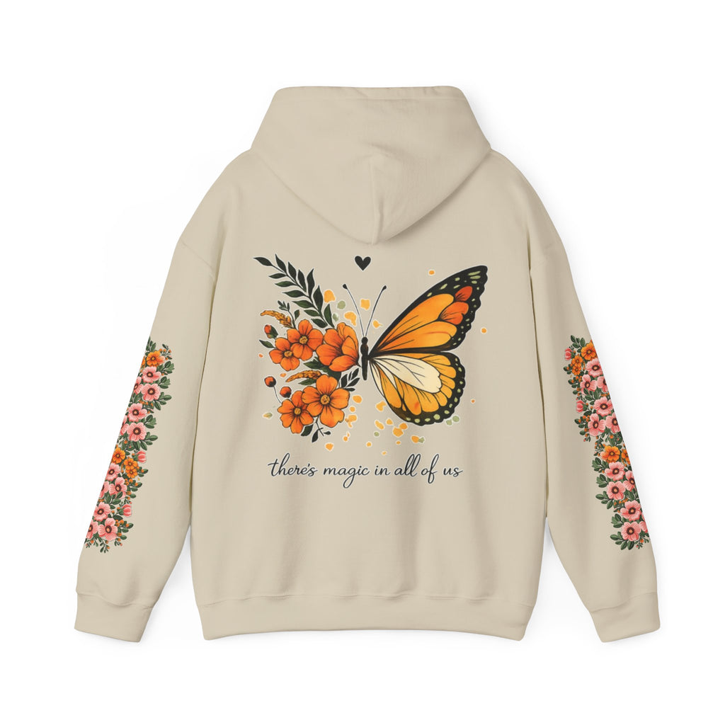 ORVIAN — Magic Floral Butterfly Unisex Heavy Blend Hoodie