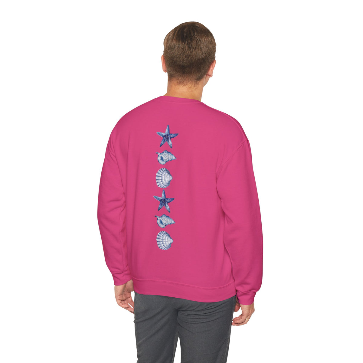 ORVIAN — Sea Turtle & Seashell Starfish Crewneck, Coastal Ocean Nautical Unisex Heavy Blend