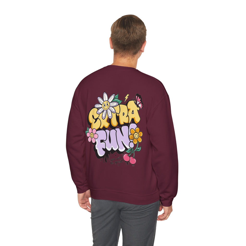 ORVIAN — Good Day to Read a Book Crewneck, Retro Floral Book Lover Sweatshirt Unisex Heavy Blend