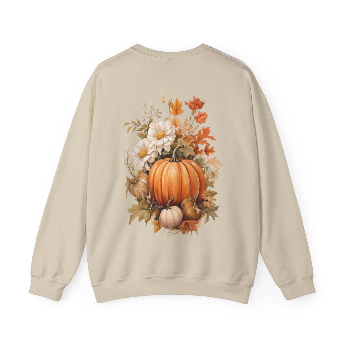 ORVIAN — Pumpkin Spice & Autumn Botanicals Crewneck, Floral Pumpkin Fall Unisex Sweatshirt