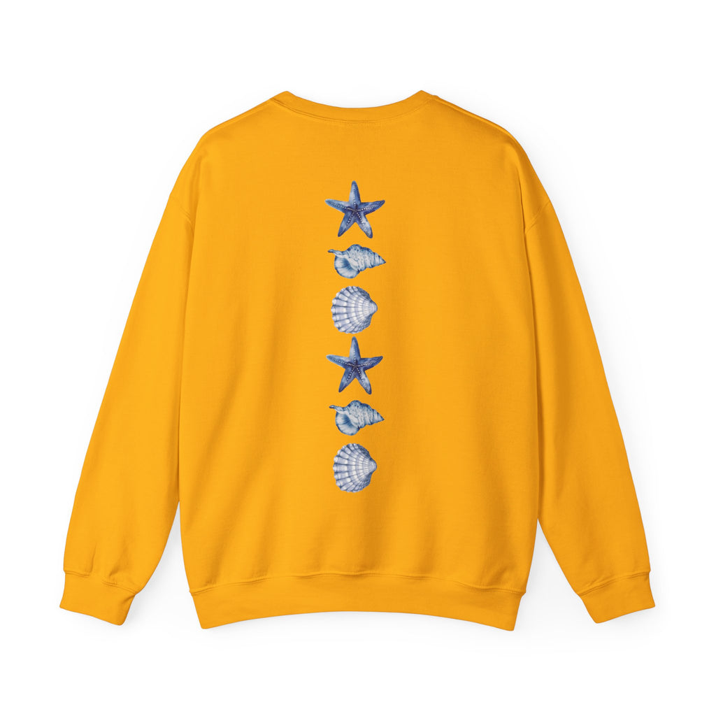 ORVIAN — Sea Turtle & Seashell Starfish Crewneck, Coastal Ocean Nautical Unisex Heavy Blend