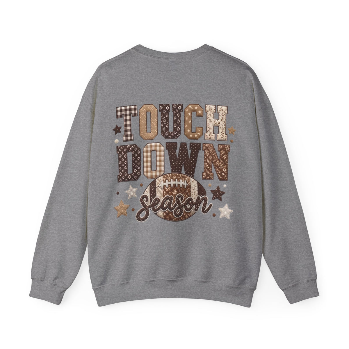 ORVIAN — Touchdown Season Football Bow Crewneck, Sparkle Game Day Sporty Unisex Heavy Blend