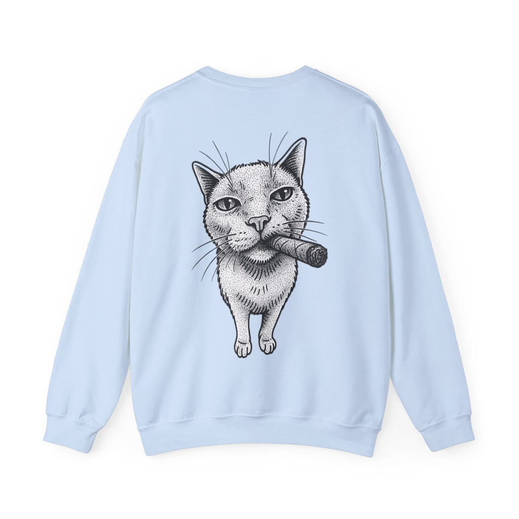 ORVIAN — Chaos Cat Crewneck, Reversed Lettering & Rebel Cat Graphic Unisex Heavy Blend