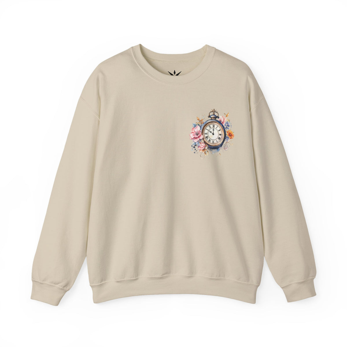 ORVIAN — Steampunk Floral Pocket Watch & Blooming Books Crewneck, Vintage Literary Unisex