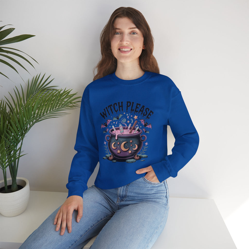 ORVIAN — Witch Please & I'm Just a Housewife Witch Crewneck, Magical Cauldron Unisex Heavy Blend