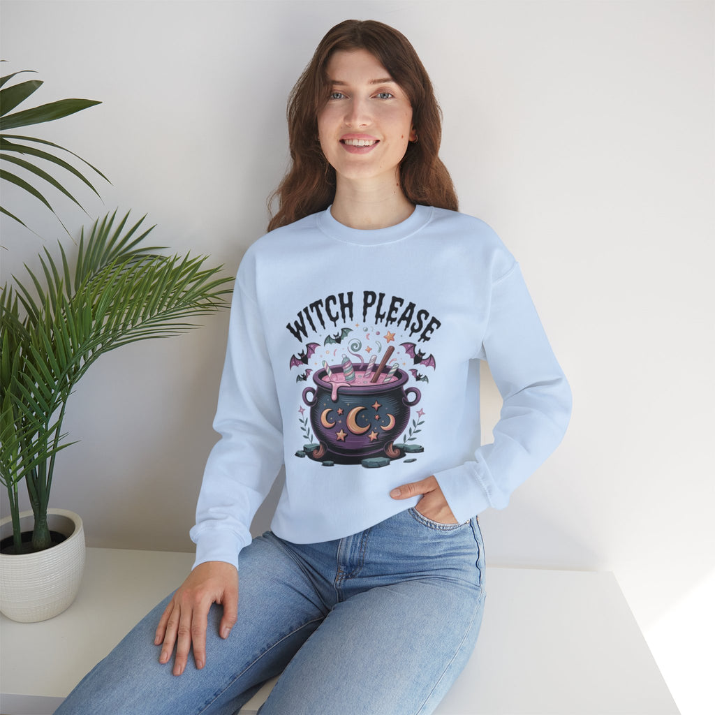 ORVIAN — Witch Please & I'm Just a Housewife Witch Crewneck, Magical Cauldron Unisex Heavy Blend