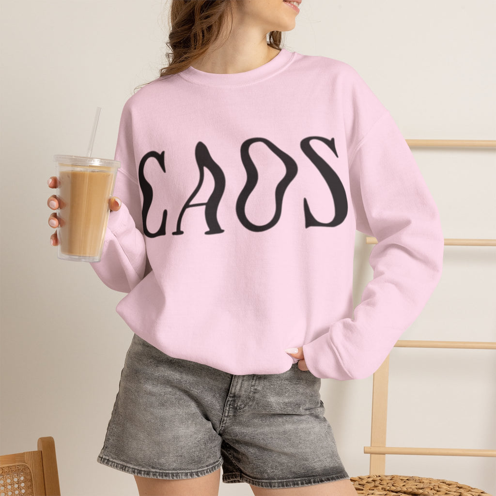 ORVIAN — Chaos Cat Crewneck, Reversed Lettering & Rebel Cat Graphic Unisex Heavy Blend