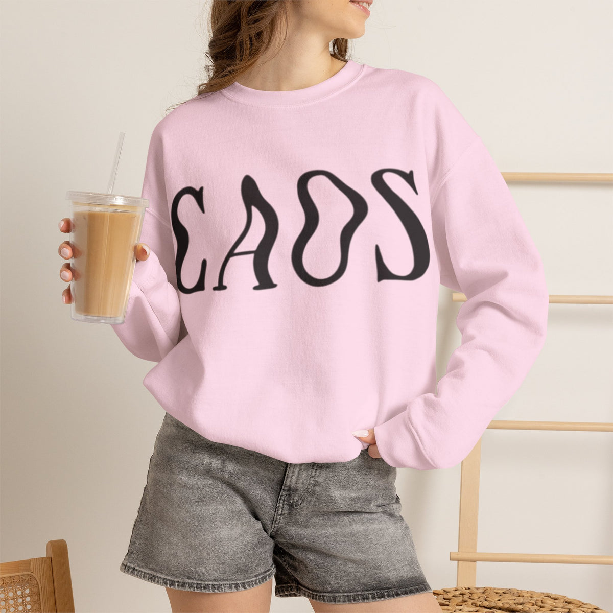 ORVIAN — Chaos Cat Crewneck, Reversed Lettering & Rebel Cat Graphic Unisex Heavy Blend