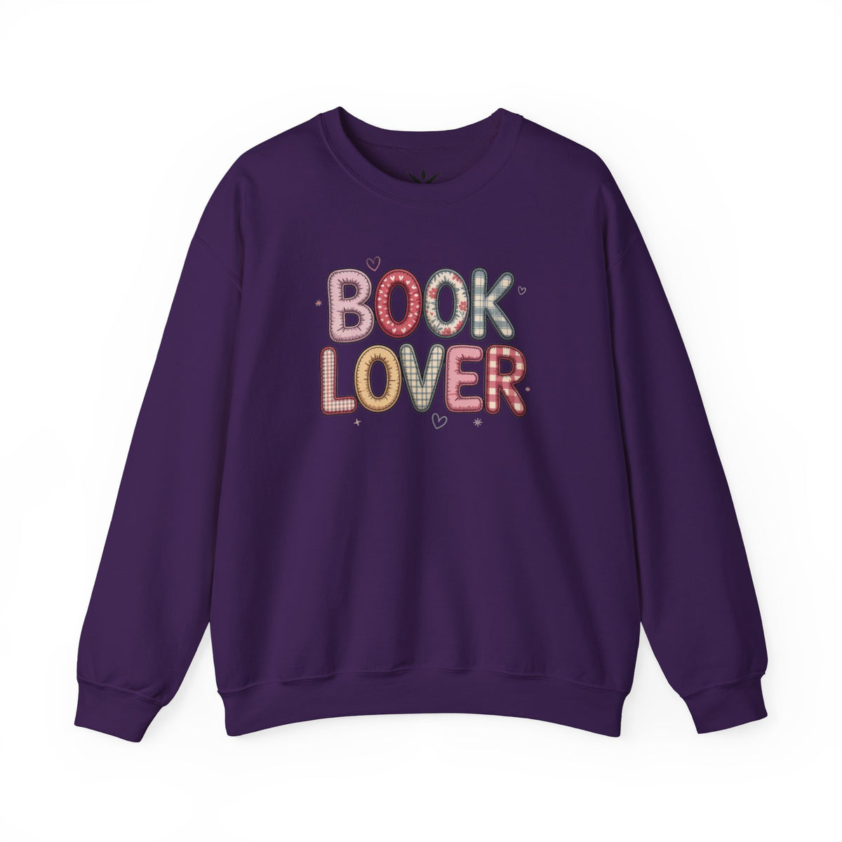 ORVIAN — Book Lover Floral Crewneck, Colorful Typography & Rose Book Stack Unisex Heavy Blend