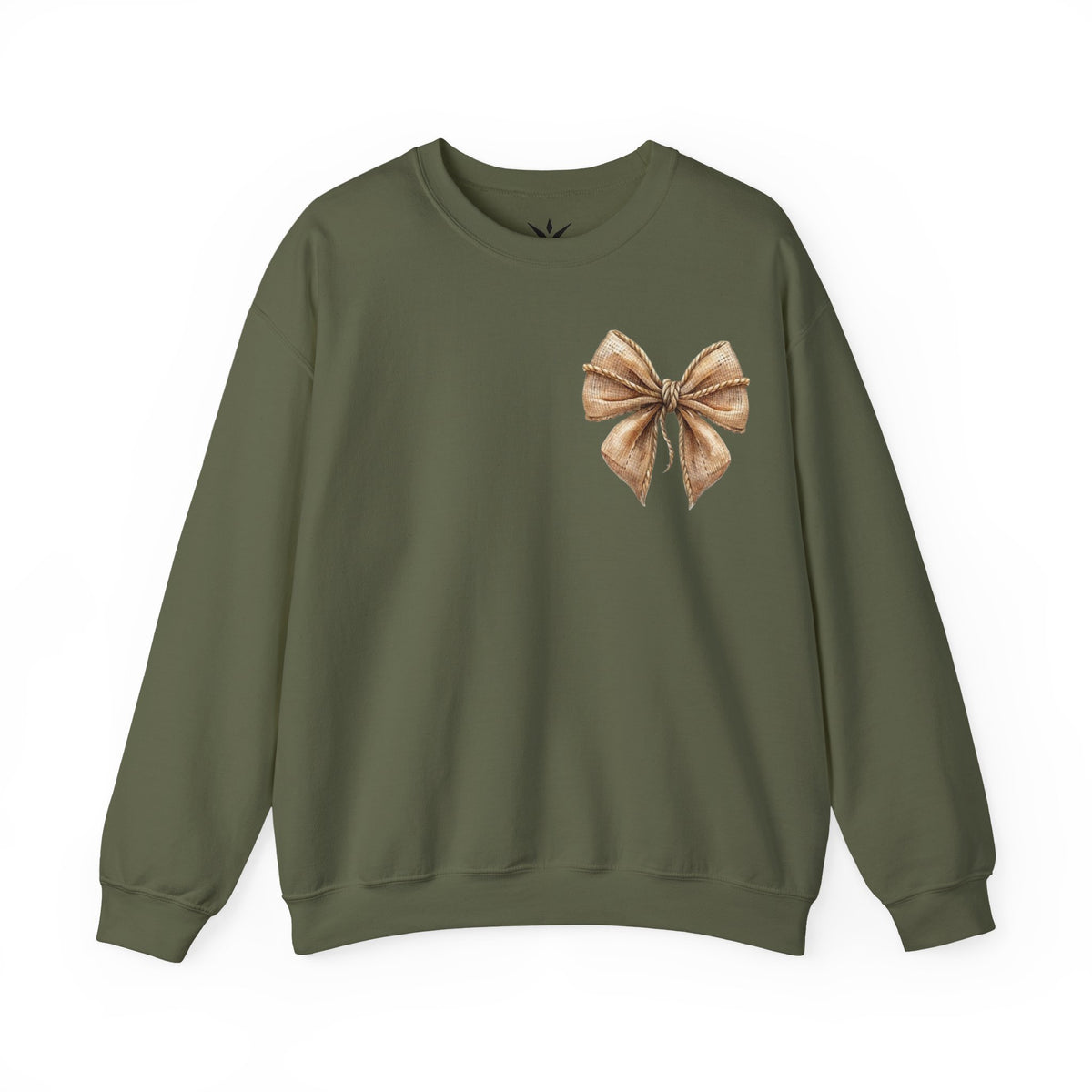 ORVIAN — Coquette Fall Bow & Football Crewneck, Pumpkin Spice Game Day Unisex Heavy Blend