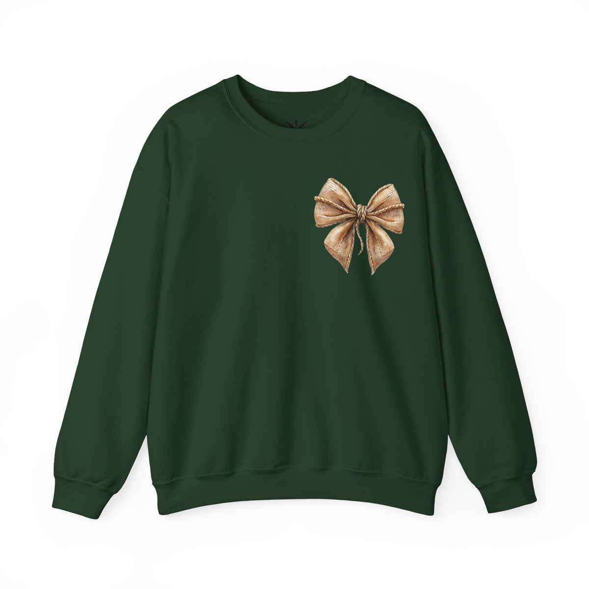 ORVIAN — Coquette Fall Bow & Football Crewneck, Pumpkin Spice Game Day Unisex Heavy Blend