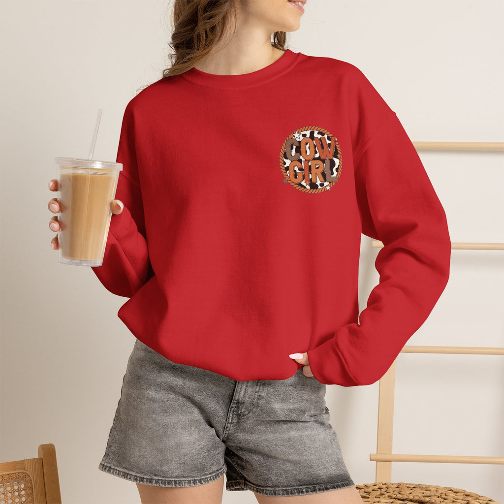 ORVIAN — Cowgirl “If I'm the Problem” Western Crewneck, Longhorn Skull Unisex Heavy Blend