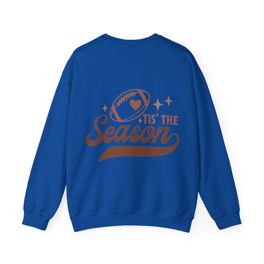 ORVIAN — Cuddles & Touchdowns Football Crewneck, Heart Football Game Day Unisex Heavy Blend