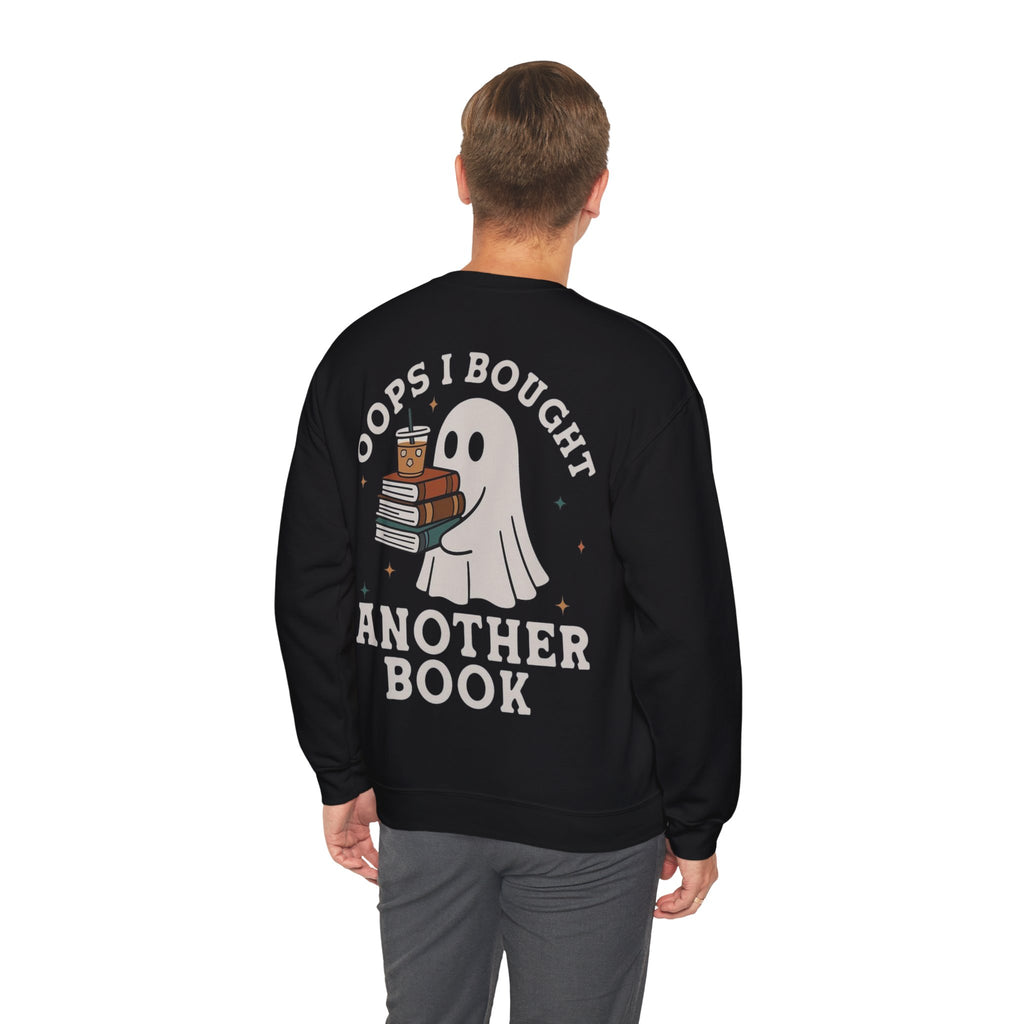 ORVIAN — Fall Into a Good Book Ghost Crewneck, Cozy Autumn Book Lover Unisex Heavy Blend