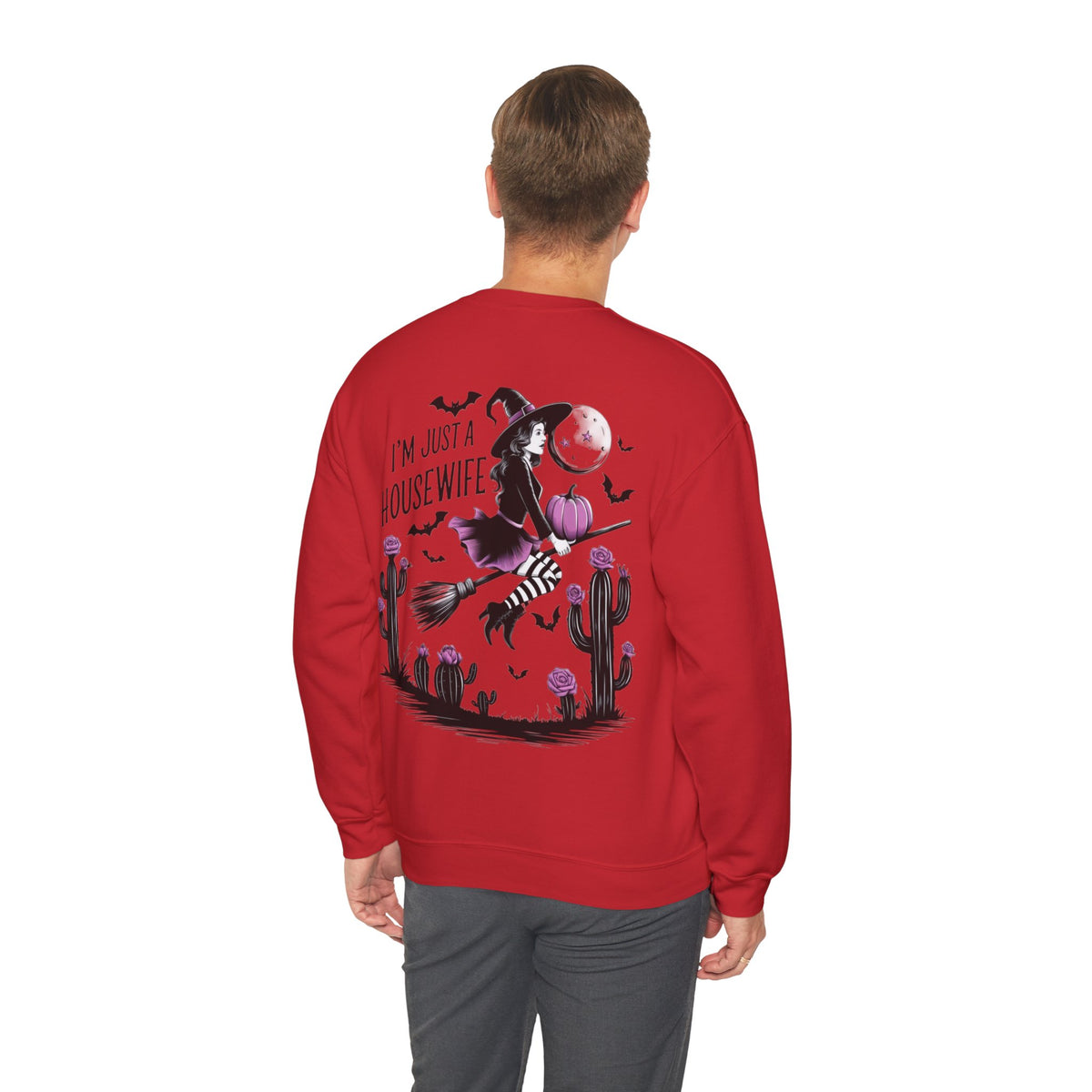 ORVIAN — Witch Please & I'm Just a Housewife Witch Crewneck, Magical Cauldron Unisex Heavy Blend