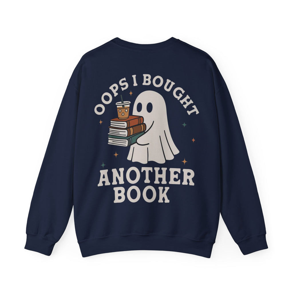 ORVIAN — Fall Into a Good Book Ghost Crewneck, Cozy Autumn Book Lover Unisex Heavy Blend
