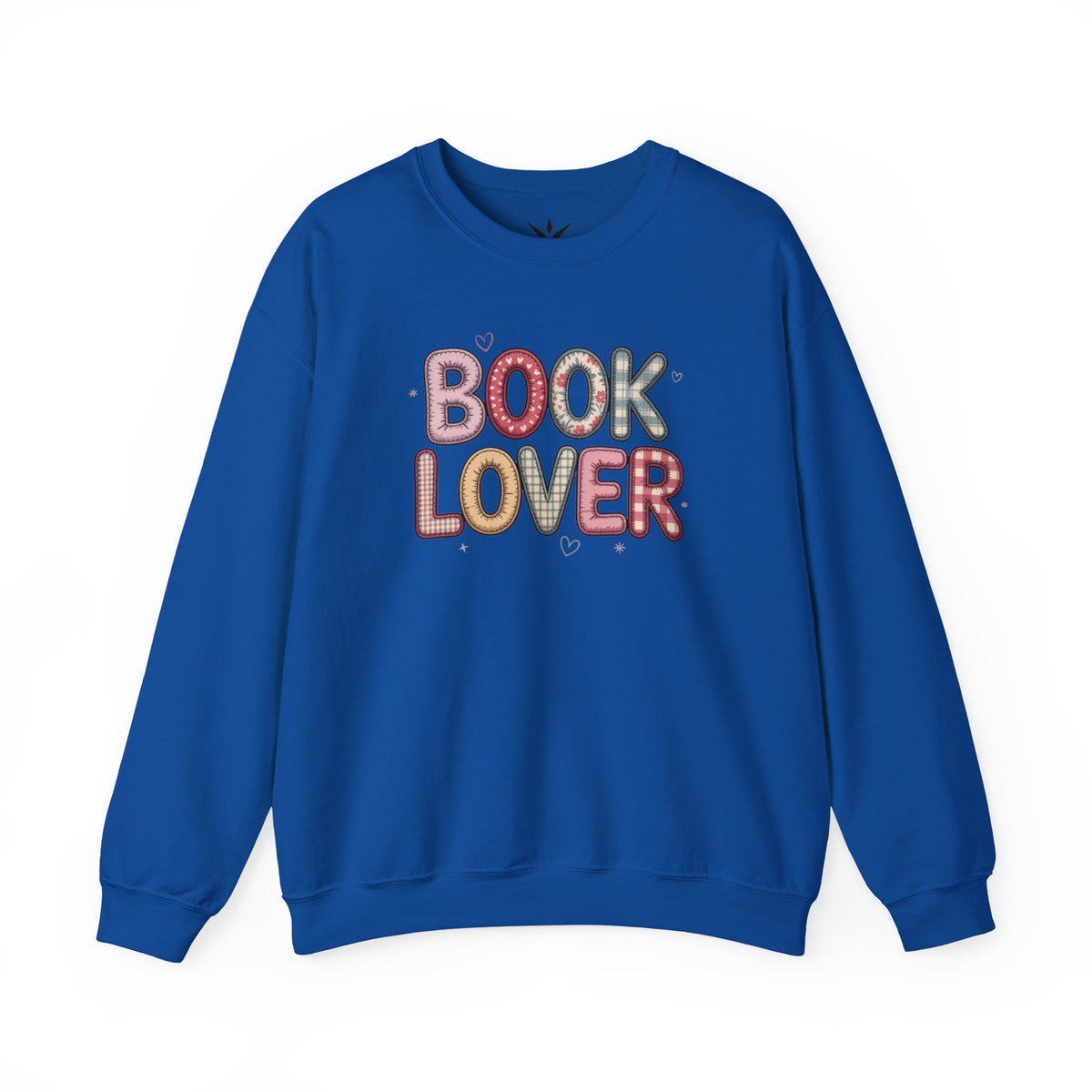 ORVIAN — Book Lover Floral Crewneck, Colorful Typography & Rose Book Stack Unisex Heavy Blend