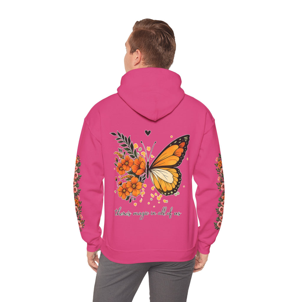 ORVIAN — Magic Floral Butterfly Unisex Heavy Blend Hoodie