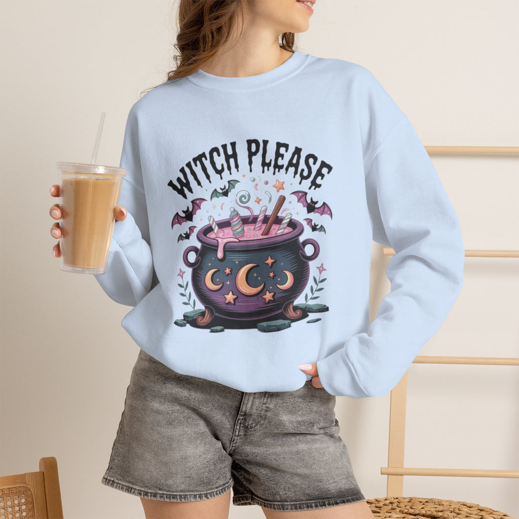 ORVIAN — Witch Please & I'm Just a Housewife Witch Crewneck, Magical Cauldron Unisex Heavy Blend