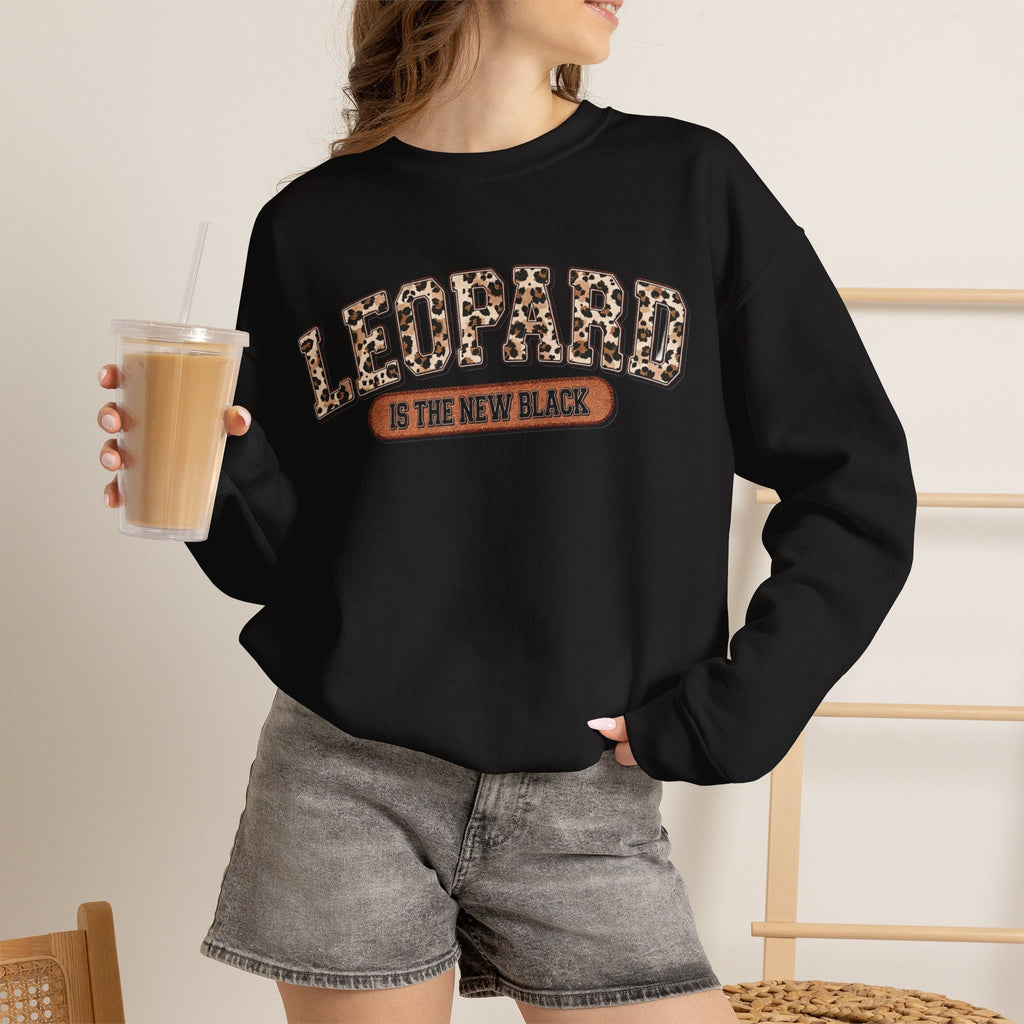 ORVIAN — Leopard Is The New Black & God Is Good Coquette Bow Crewneck, Faith-Inspired Unisex