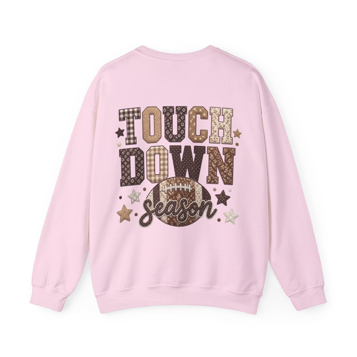 ORVIAN — Touchdown Season Football Bow Crewneck, Sparkle Game Day Sporty Unisex Heavy Blend
