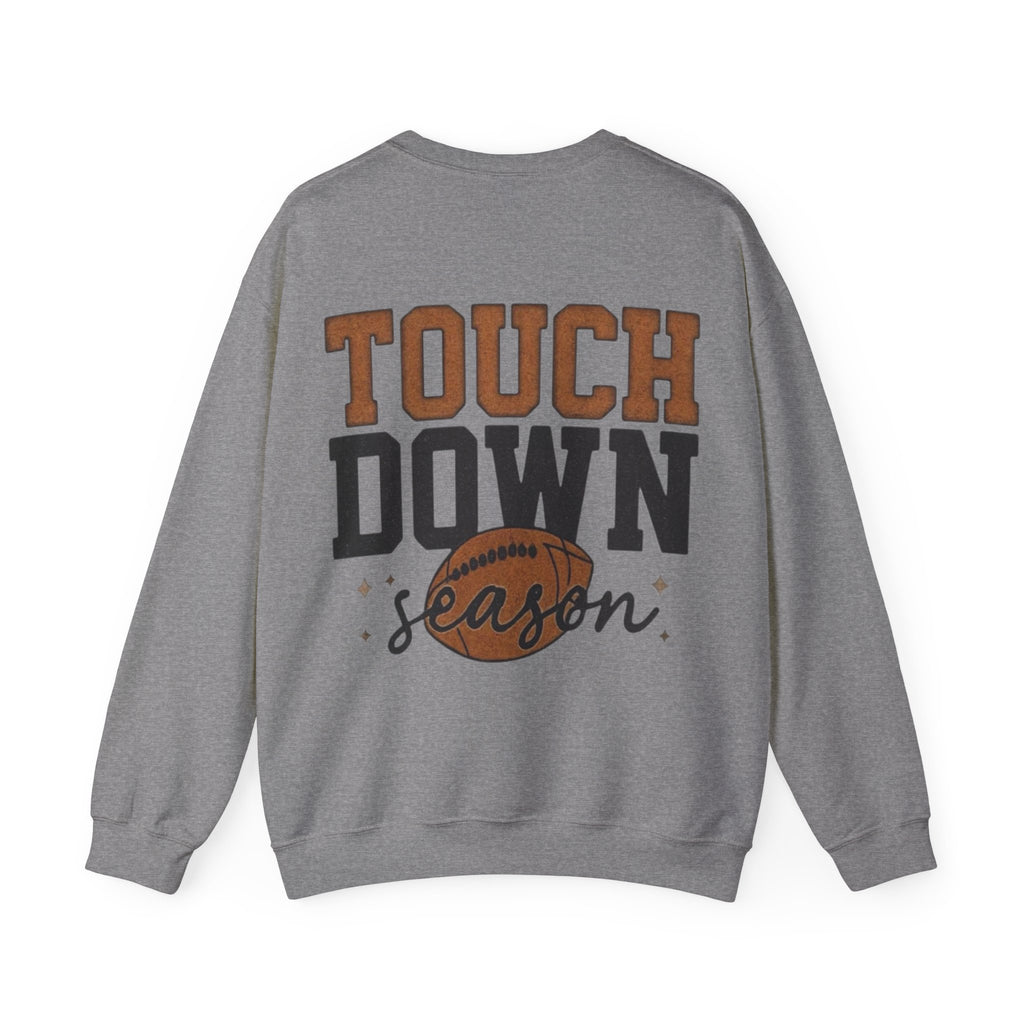 ORVIAN — Touchdown Season Coquette Football Bow Crewneck, Varsity Game Day Unisex Heavy Blend