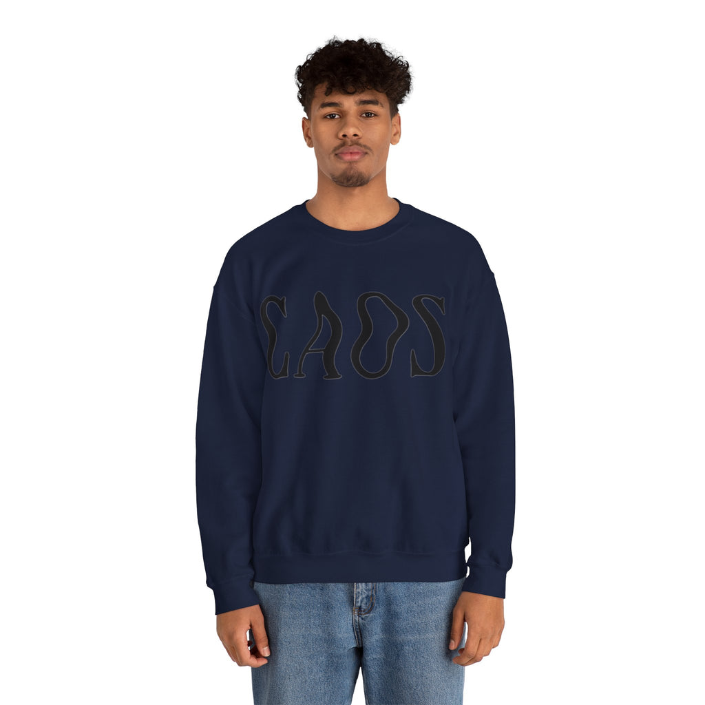 ORVIAN — Chaos Cat Crewneck, Reversed Lettering & Rebel Cat Graphic Unisex Heavy Blend