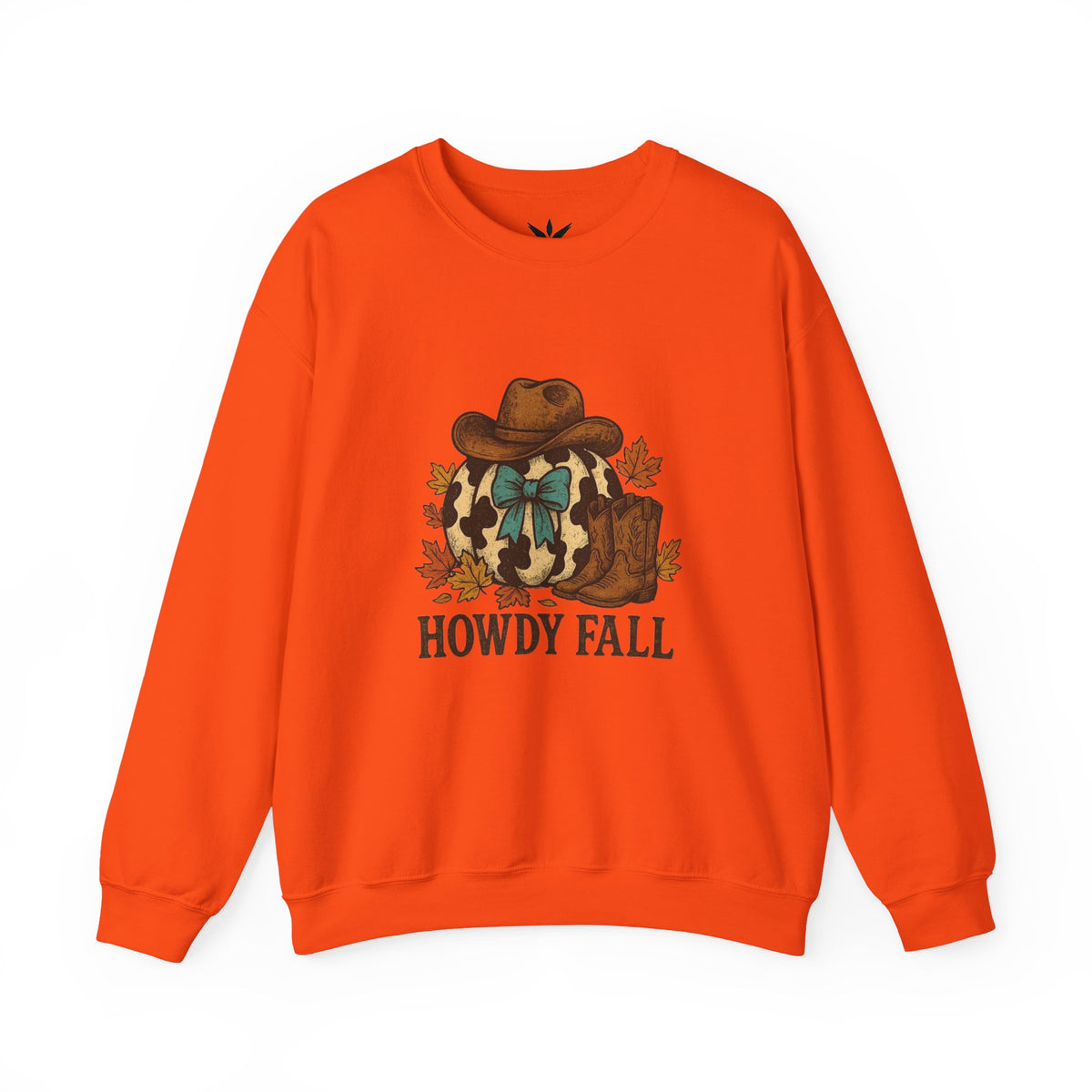 ORVIAN — Howdy Fall Wéstern Pumpkin & Ghost Cow Crewneck, Moo I Mean Boo Halloween Unisex