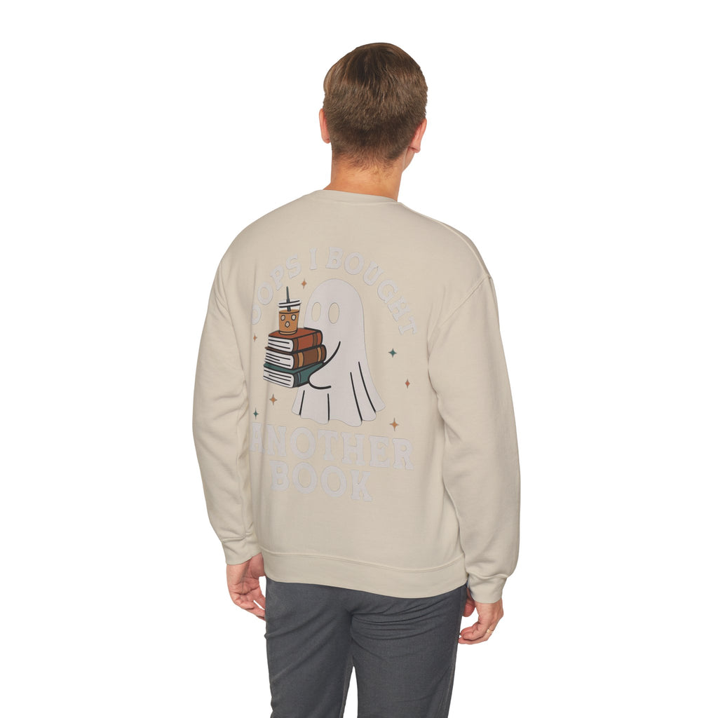 ORVIAN — Fall Into a Good Book Ghost Crewneck, Cozy Autumn Book Lover Unisex Heavy Blend