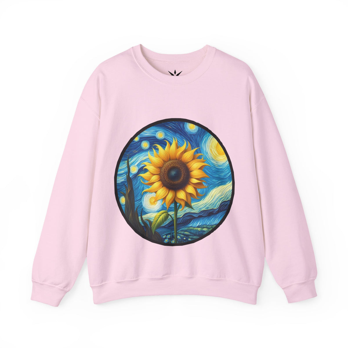 ORVIAN — Van Gogh Starry Night Sunflower & Artist Easel Crewneck, Art-Inspired Sweatshirt