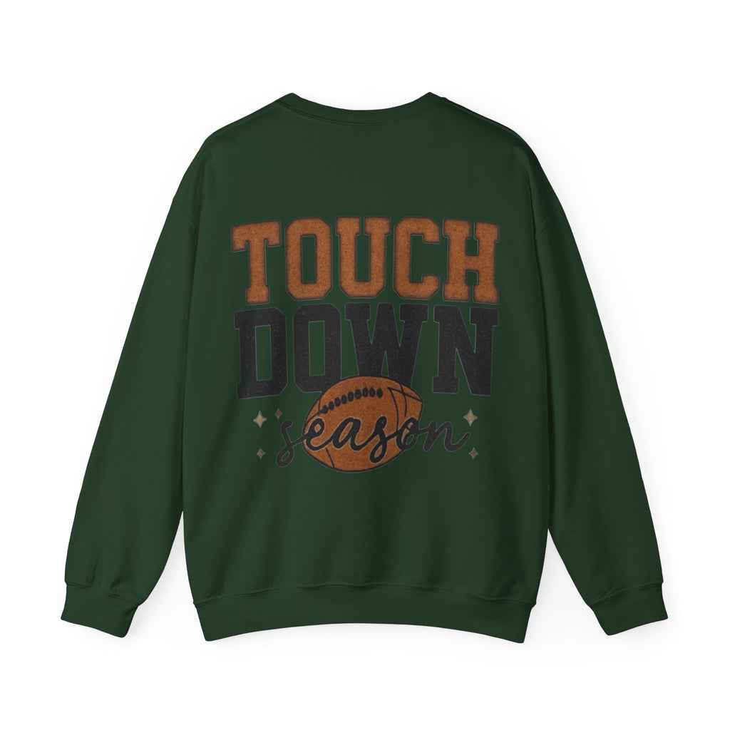 ORVIAN — Touchdown Season Coquette Football Bow Crewneck, Varsity Game Day Unisex Heavy Blend