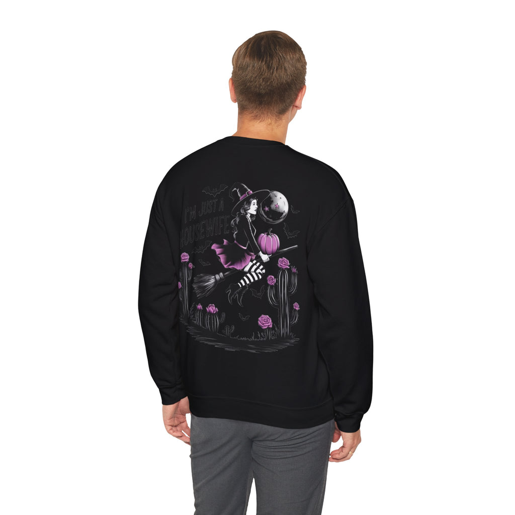 ORVIAN — Witch Please & I'm Just a Housewife Witch Crewneck, Magical Cauldron Unisex Heavy Blend