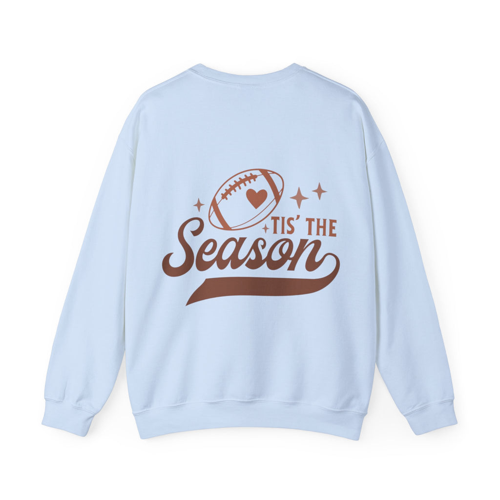 ORVIAN — Cuddles & Touchdowns Football Crewneck, Heart Football Game Day Unisex Heavy Blend