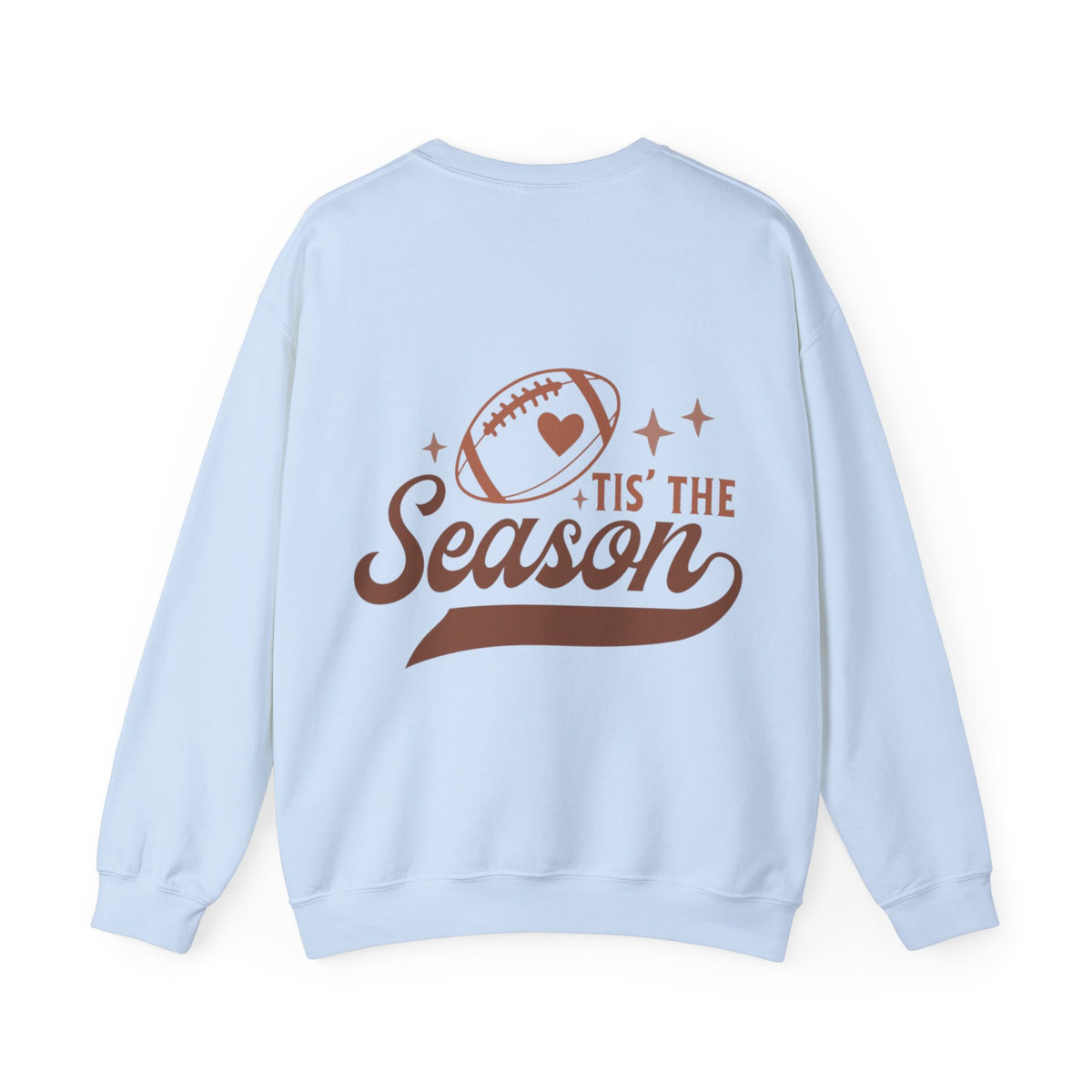 ORVIAN — Cuddles & Touchdowns Football Crewneck, Heart Football Game Day Unisex Heavy Blend