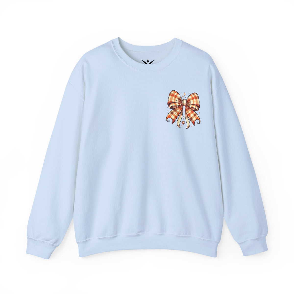 ORVIAN — Ghostly Coffee Break Coquette Bow Crewneck, Cozy Pumpkin Spice Halloween Unisex