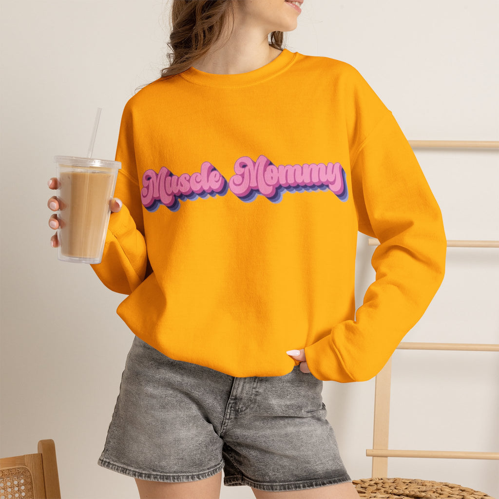 ORVIAN — Muscle Mommy Girls Just Wanna Have Guns Crewneck, Bold Feminine Typography Unisex