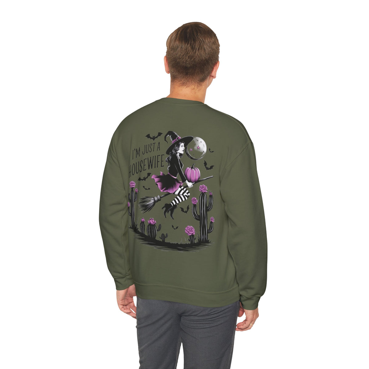 ORVIAN — Witch Please & I'm Just a Housewife Witch Crewneck, Magical Cauldron Unisex Heavy Blend