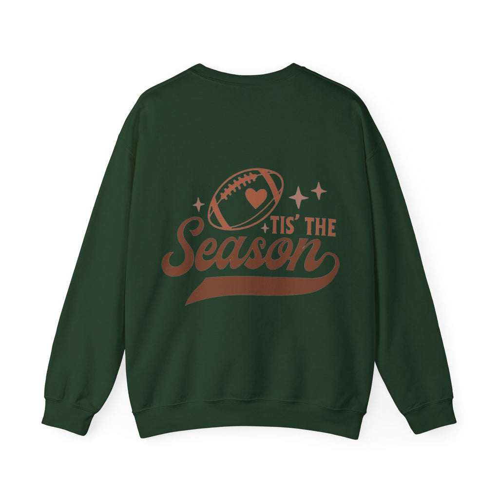 ORVIAN — Cuddles & Touchdowns Football Crewneck, Heart Football Game Day Unisex Heavy Blend