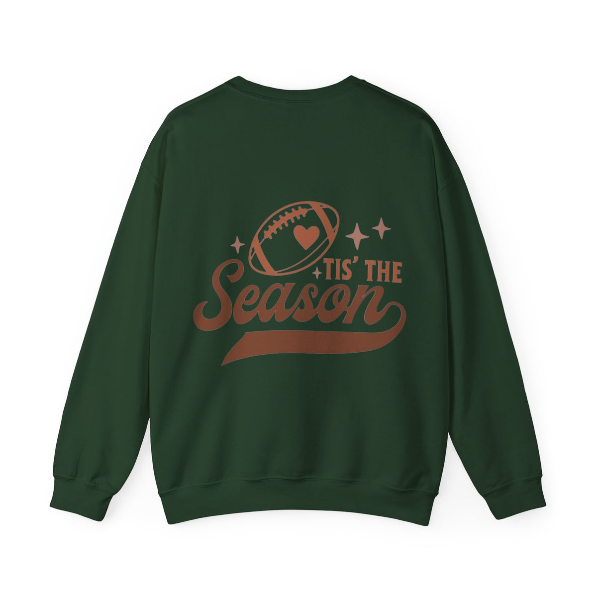 ORVIAN — Cuddles & Touchdowns Football Crewneck, Heart Football Game Day Unisex Heavy Blend
