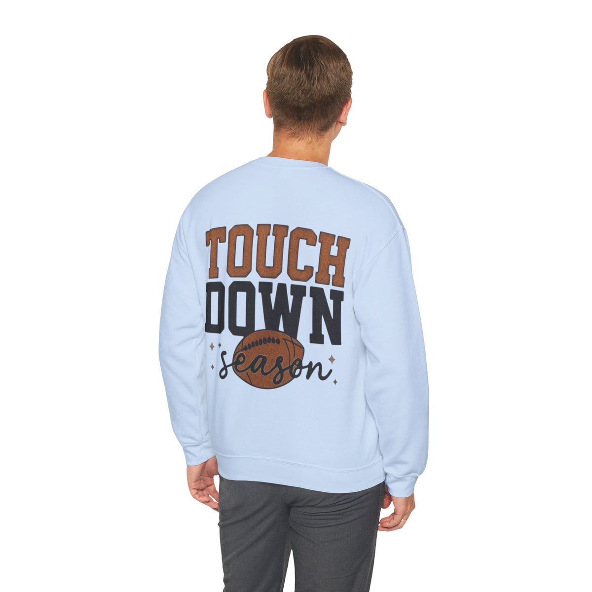 ORVIAN — Touchdown Season Coquette Football Bow Crewneck, Varsity Game Day Unisex Heavy Blend
