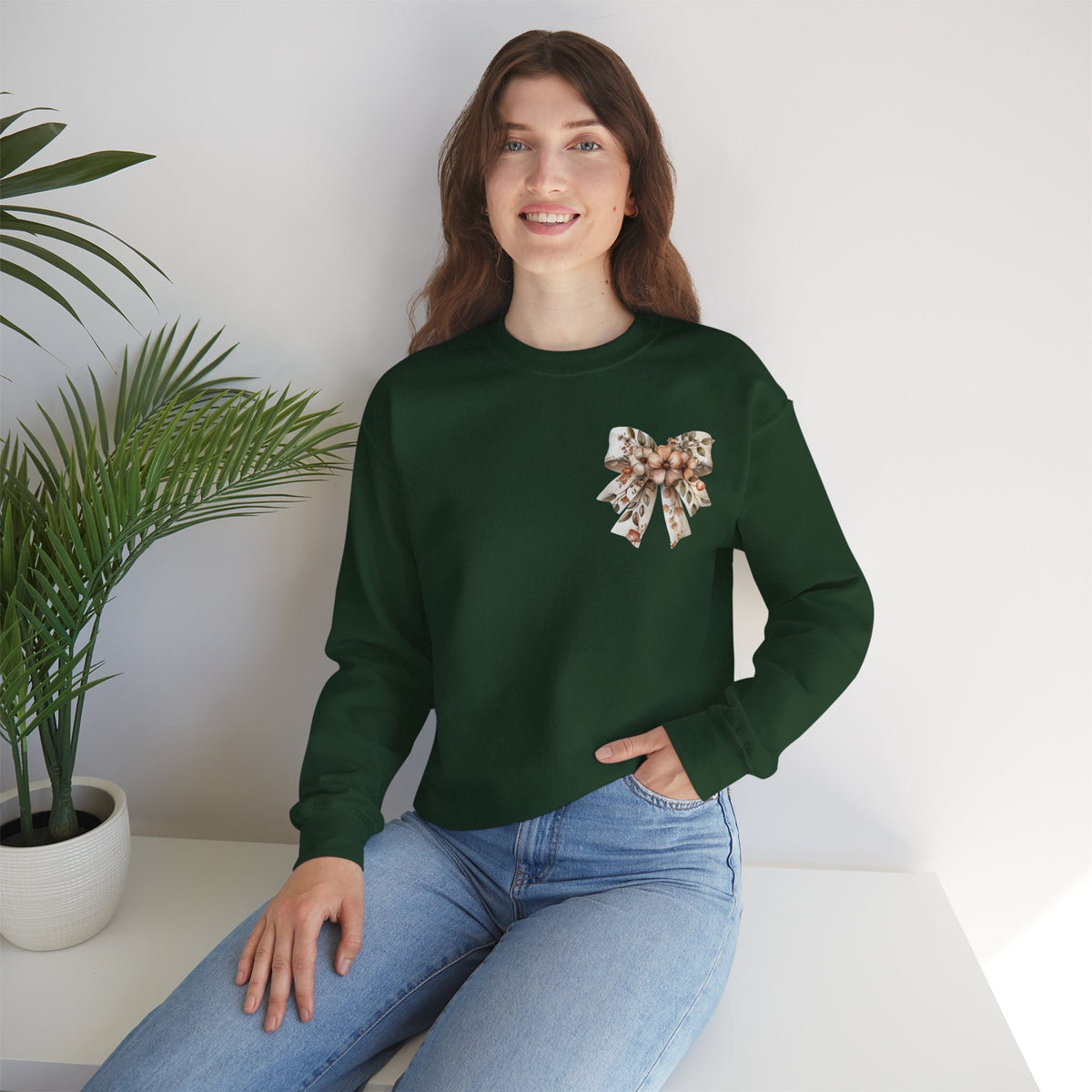 ORVIAN — Pumpkin Spice & Autumn Botanicals Crewneck, Floral Pumpkin Fall Unisex Sweatshirt