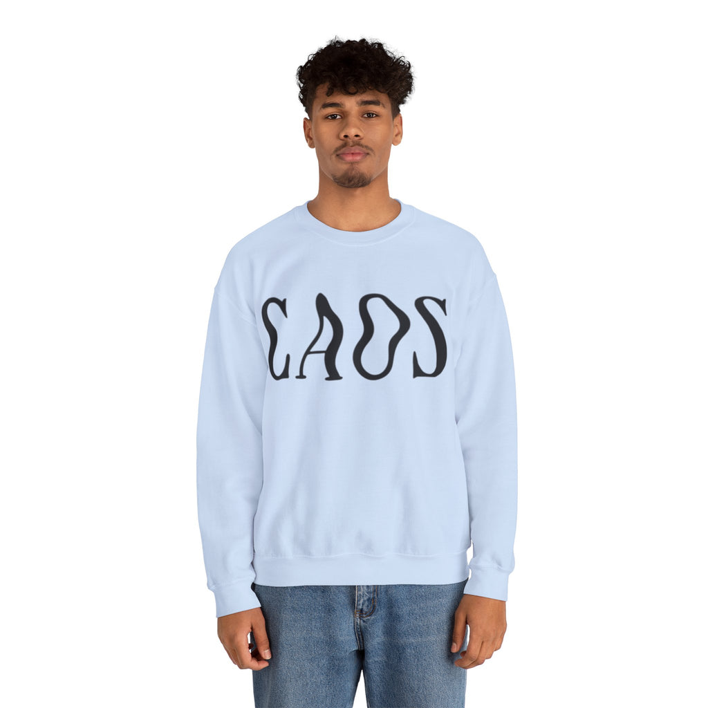 ORVIAN — Chaos Cat Crewneck, Reversed Lettering & Rebel Cat Graphic Unisex Heavy Blend