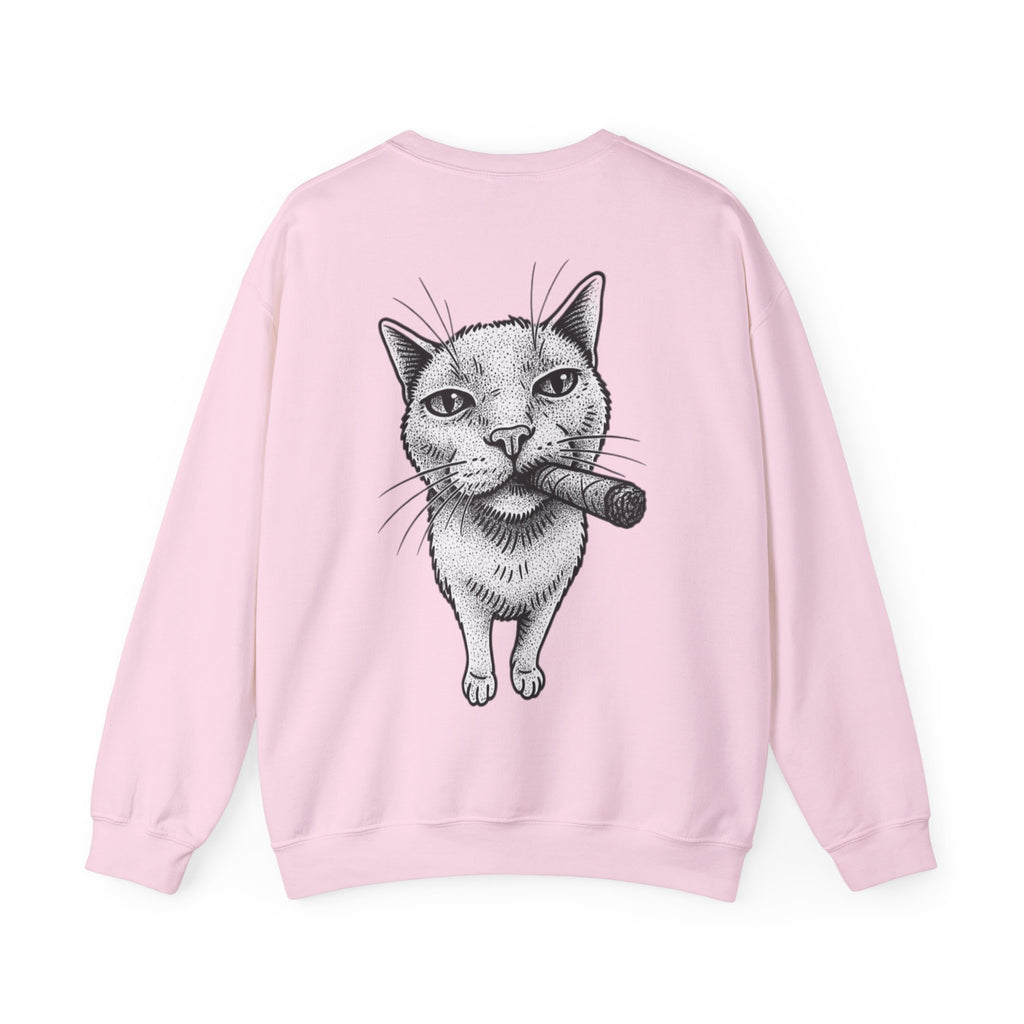 ORVIAN — Chaos Cat Crewneck, Reversed Lettering & Rebel Cat Graphic Unisex Heavy Blend