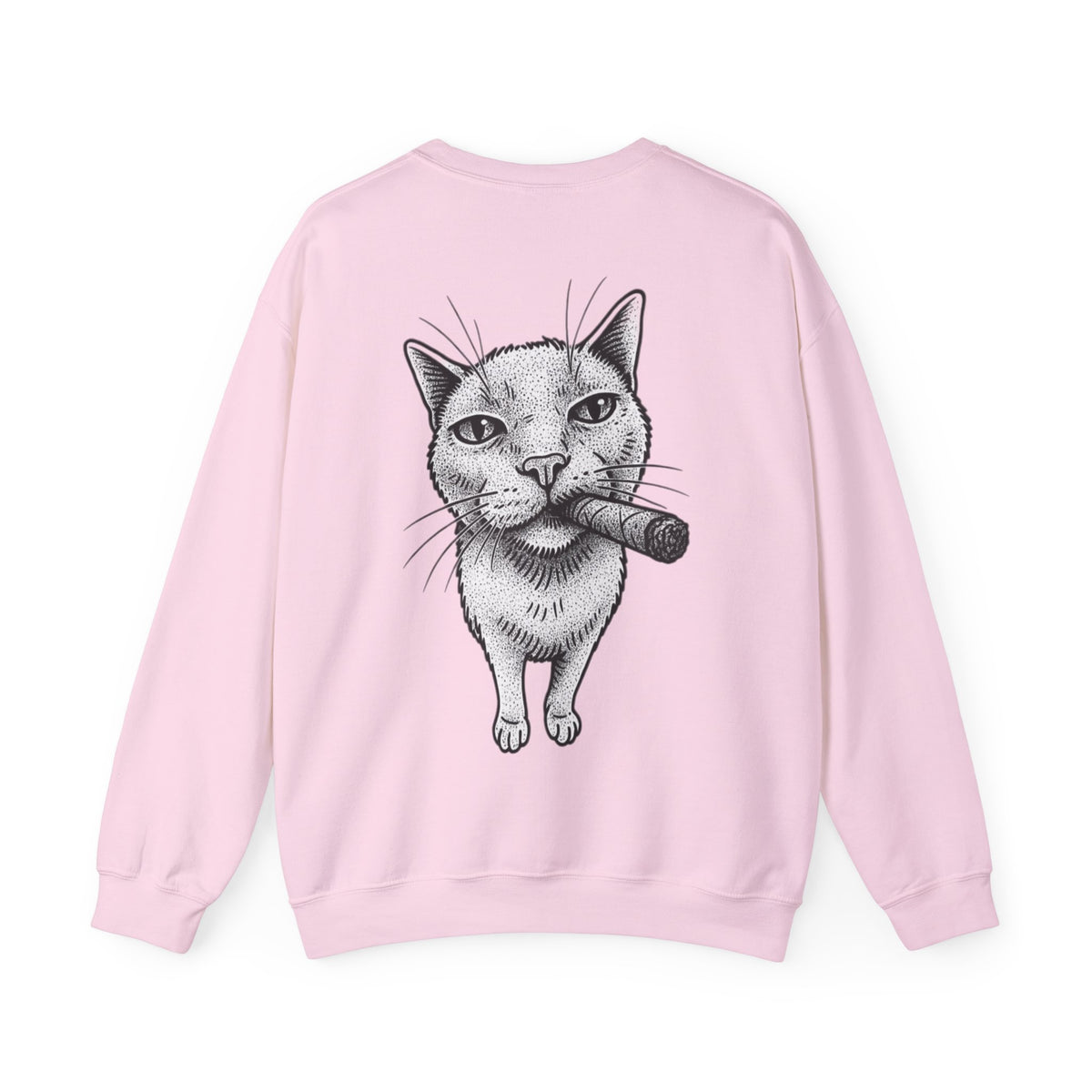 ORVIAN — Chaos Cat Crewneck, Reversed Lettering & Rebel Cat Graphic Unisex Heavy Blend