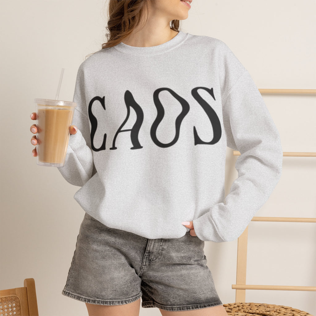 ORVIAN — Chaos Cat Crewneck, Reversed Lettering & Rebel Cat Graphic Unisex Heavy Blend