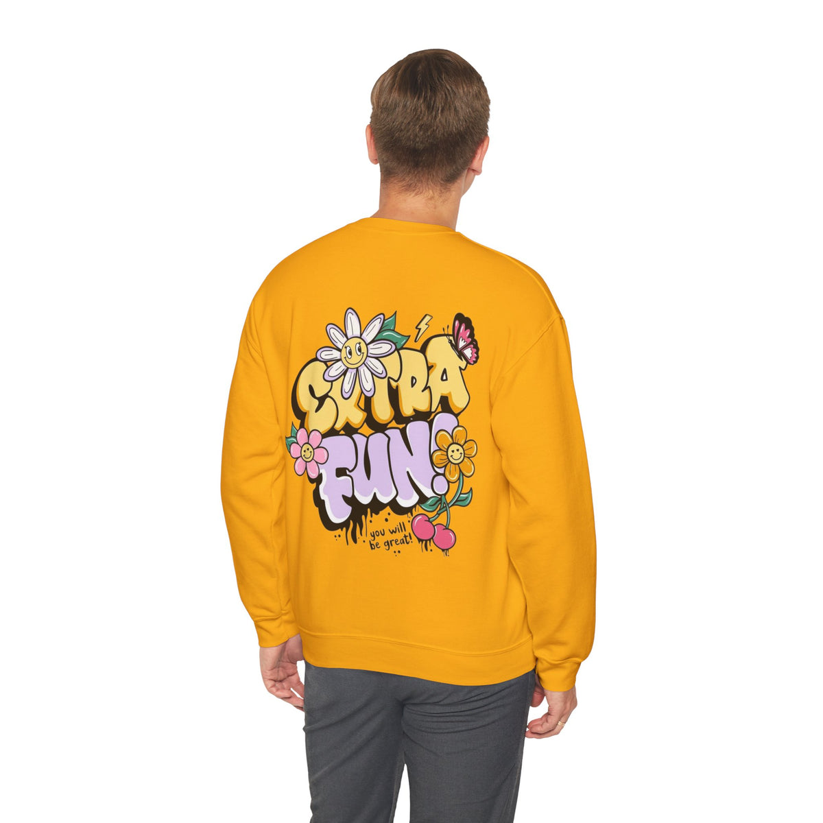 ORVIAN — Good Day to Read a Book Crewneck, Retro Floral Book Lover Sweatshirt Unisex Heavy Blend